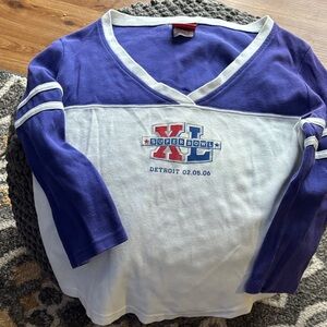 NFL Blue and White Super Bowl XL Shirt vintage